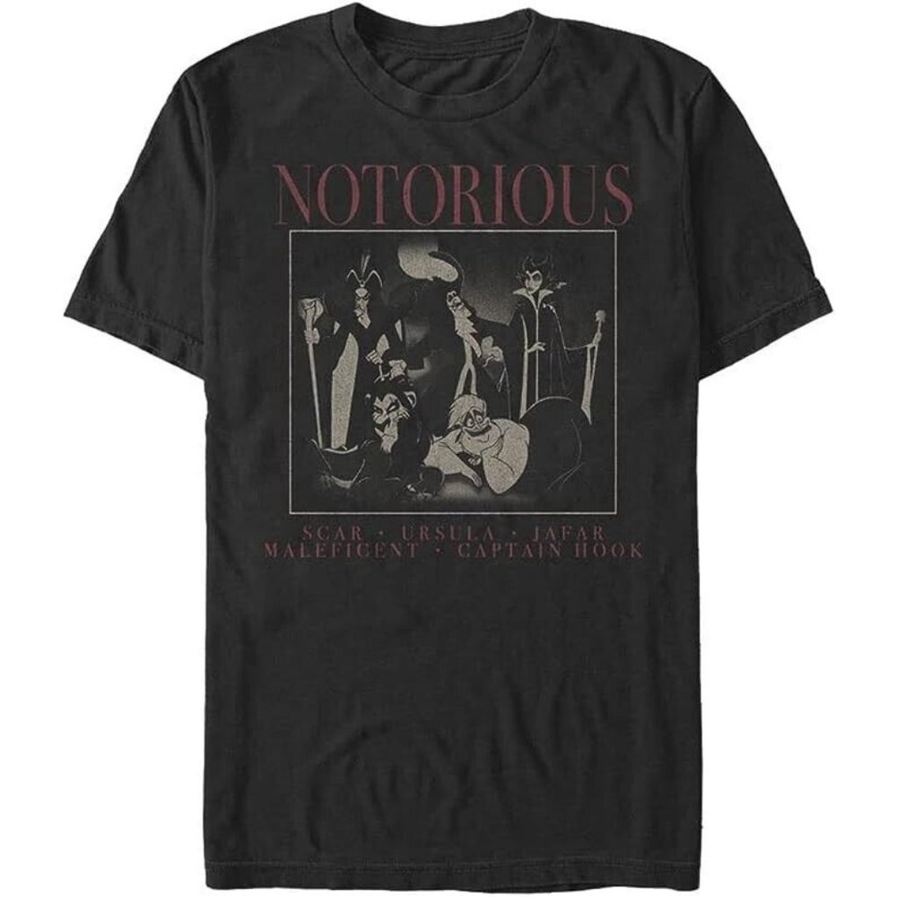 Disney Men's Big & Tall Notorious Villains, Black, 3XL
